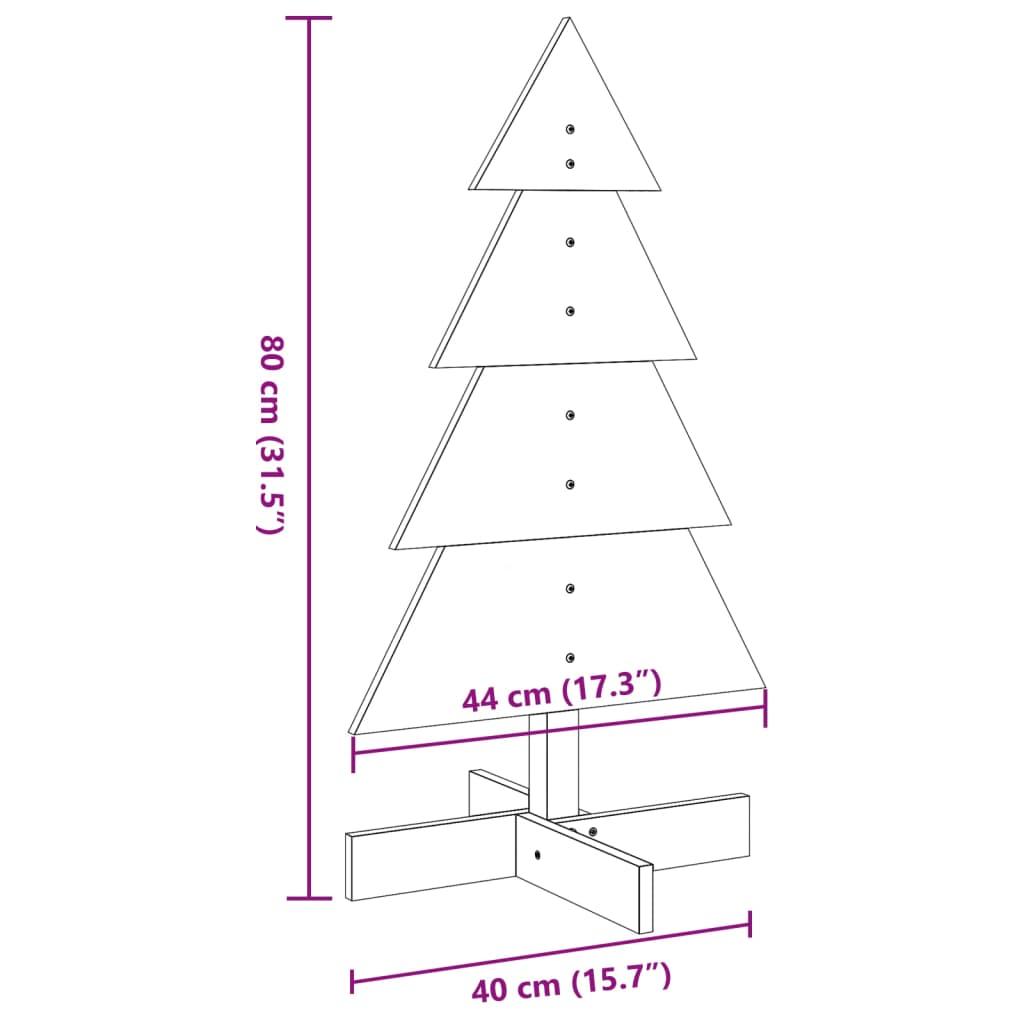 Wooden Christmas Tree for Decoration 80 cm Solid Wood Pine