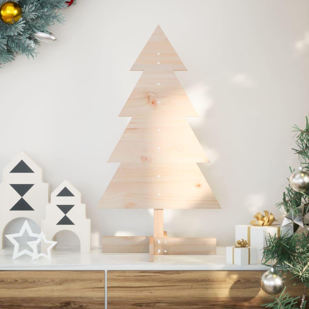 Wooden Christmas Tree for Decoration 80 cm Solid Wood Pine