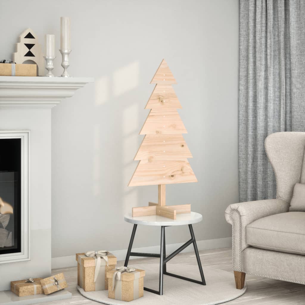 Wooden Christmas Tree for Decoration 100 cm Solid Wood Pine