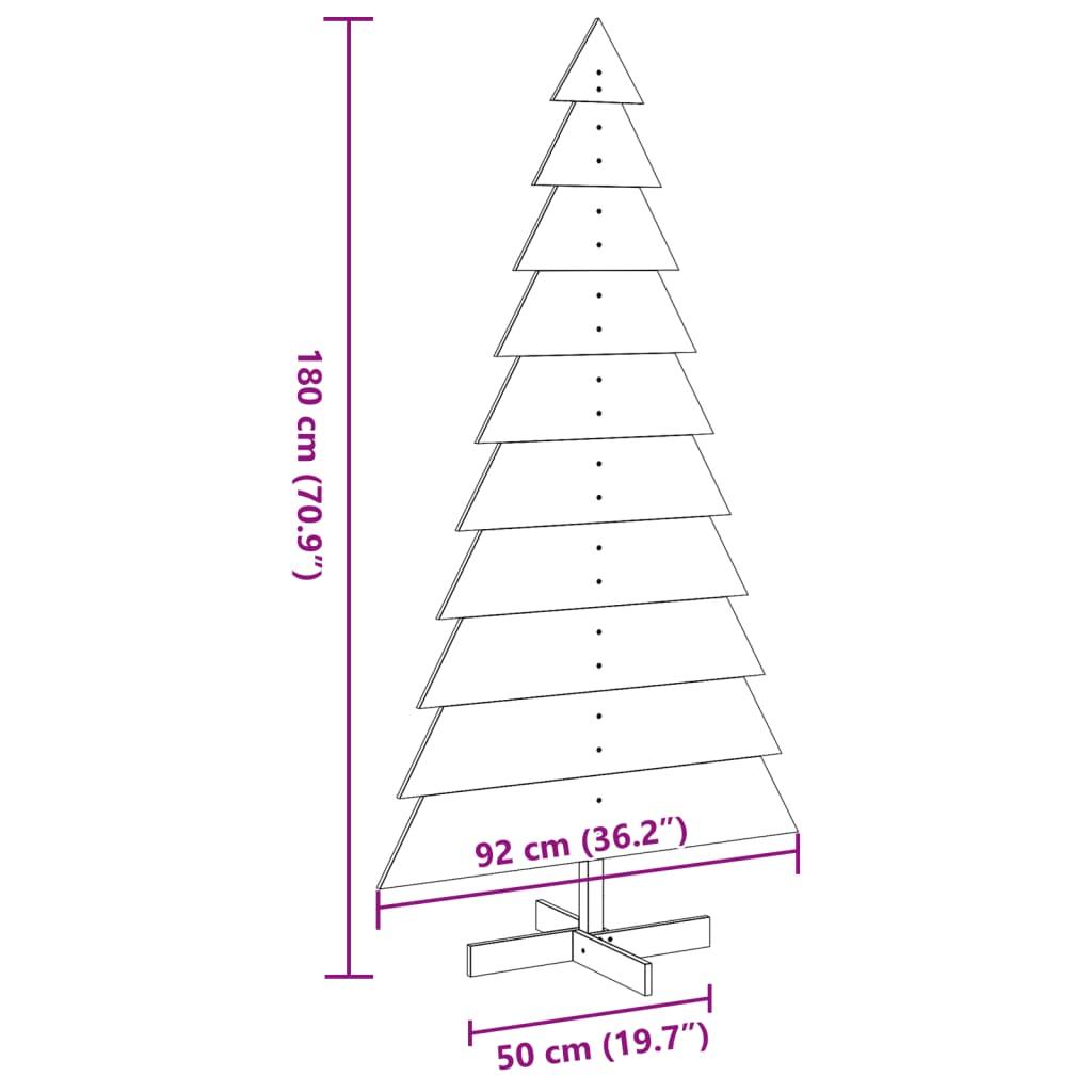 Wooden Christmas Tree for Decoration 180 cm Solid Wood Pine