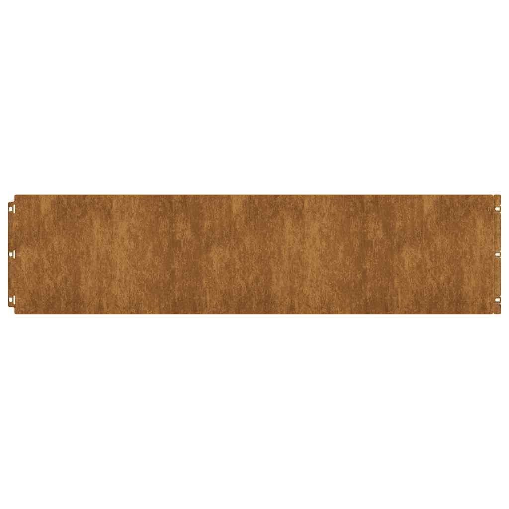 Lawn Edging 20 pcs 25 x 103 cm Weathering Steel Rusty