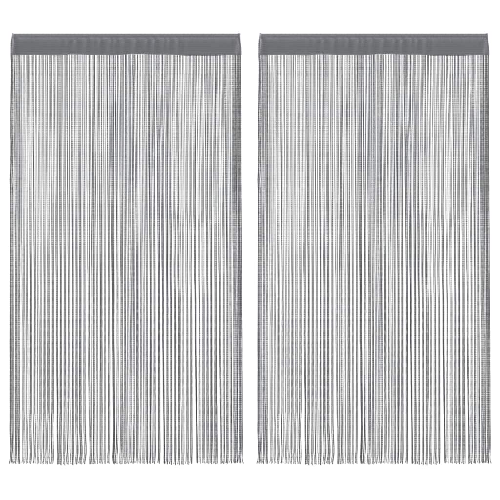 String Curtains 2 pcs Anthracite 140x250 cm