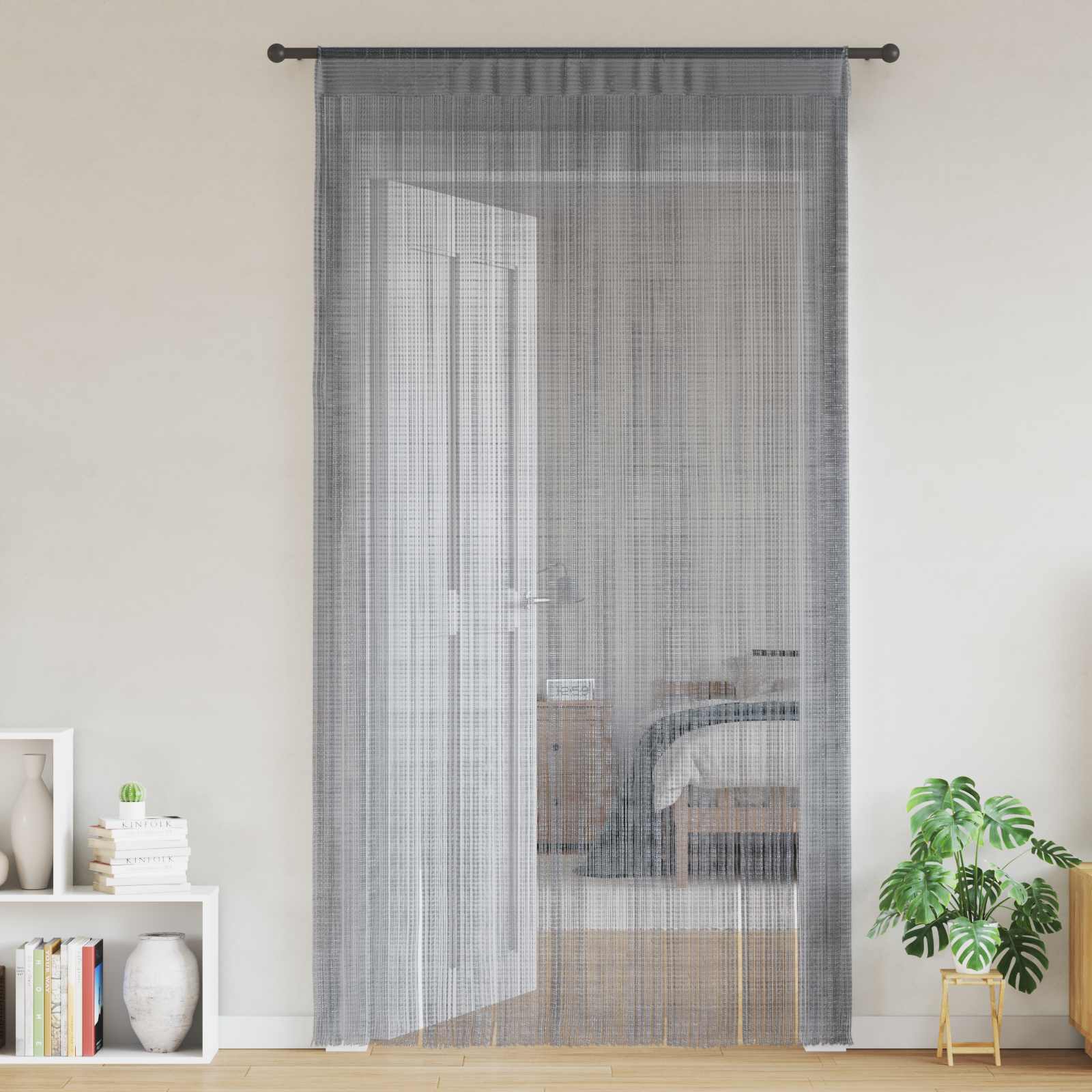 String Curtains 2 pcs Anthracite 140x250 cm