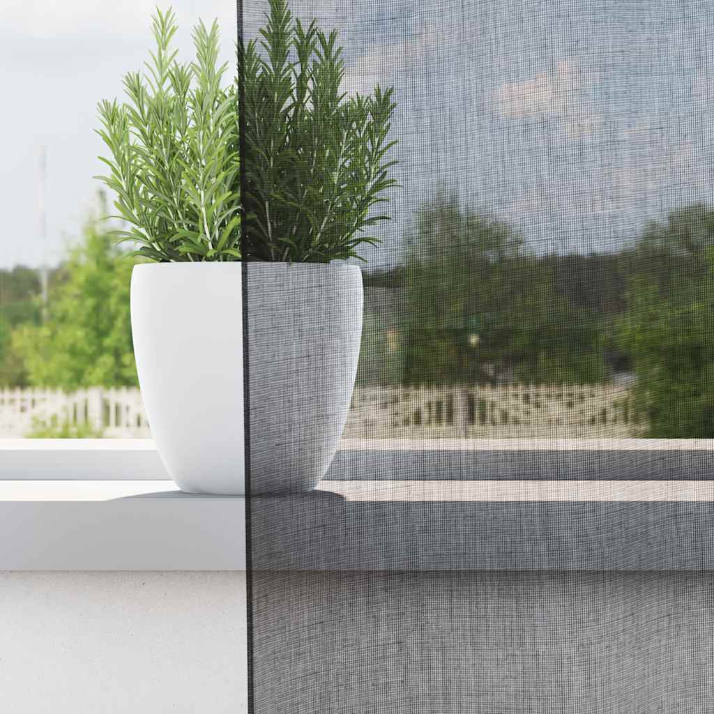 Voile Curtains with Grommets 2 pcs Black 140x245 cm