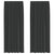 Voile Curtains with Rod Pockets 2 pcs Black