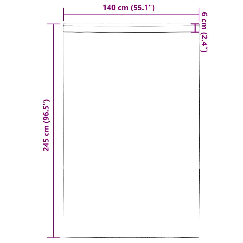 Voile Curtains with Rod Pockets 2 pcs Black