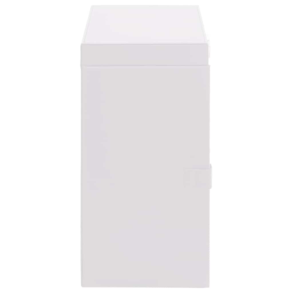 Jewellery Box 6-Layer with Mirror Lockable White