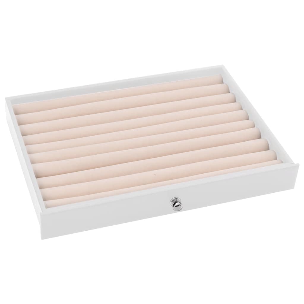 Jewellery Box 10-Layer with Watch Holders White 29x20.5x40.5 cm