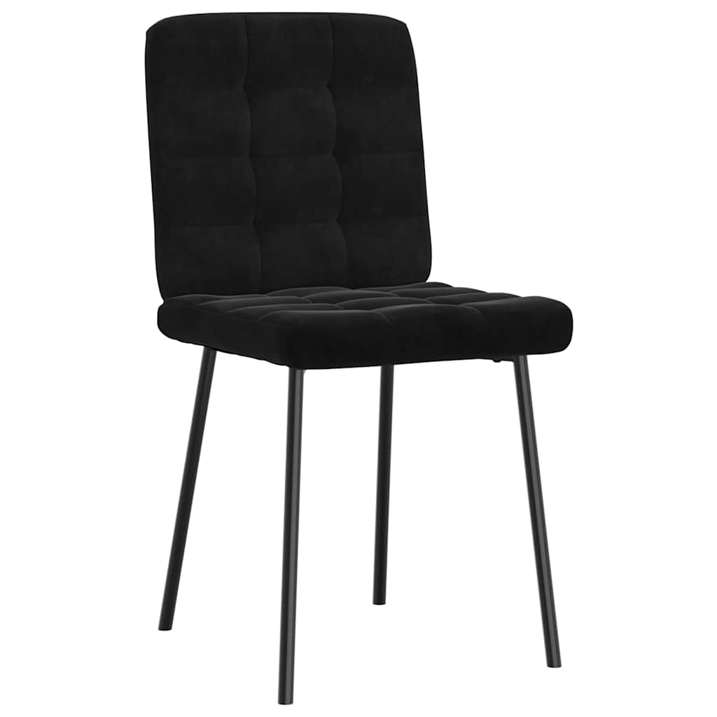 Dining Chairs 4 pcs Black Velvet