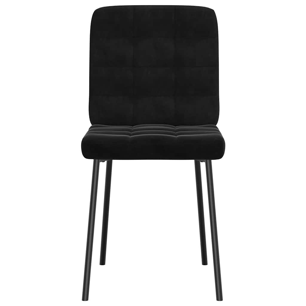 Dining Chairs 4 pcs Black Velvet