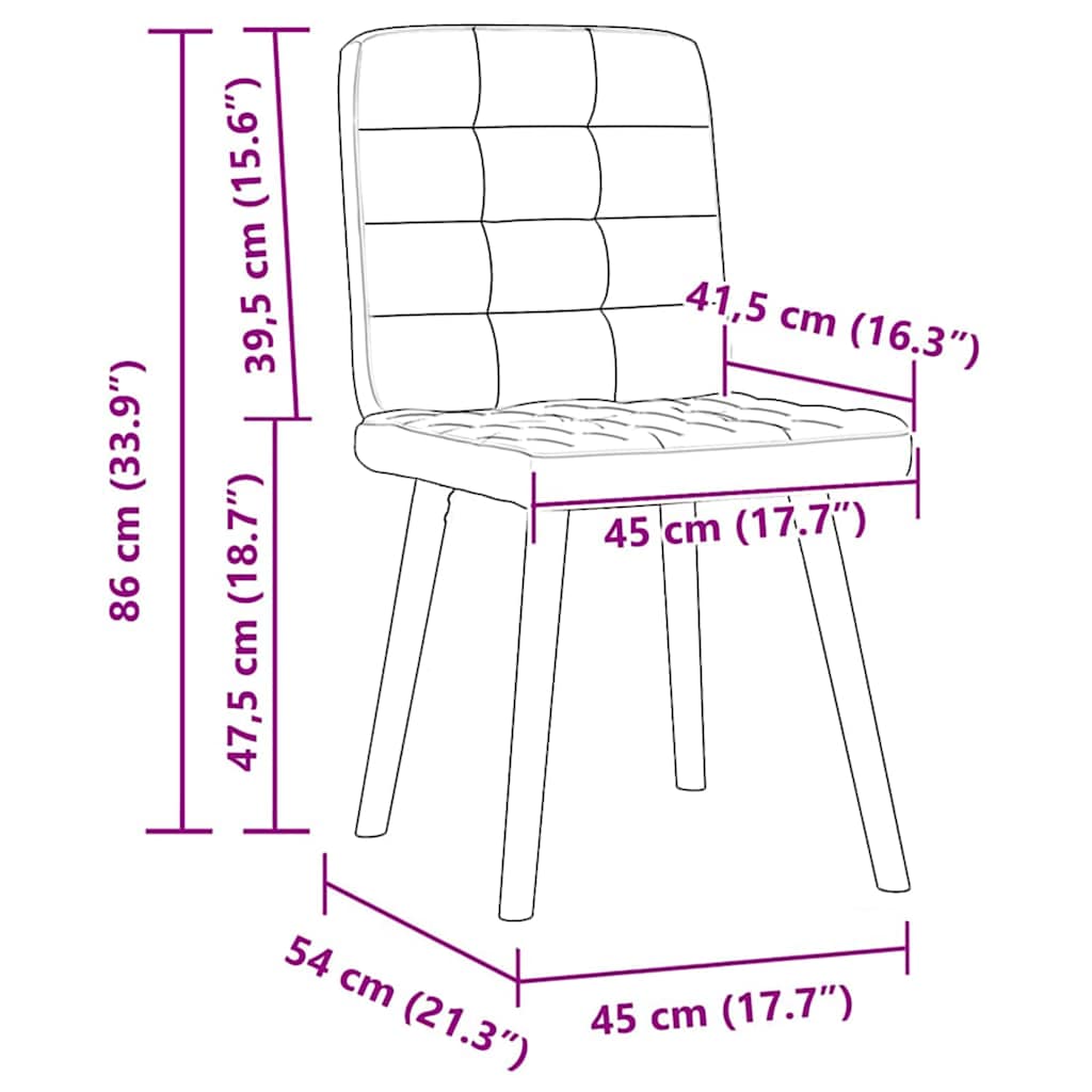 Dining Chairs 4 pcs Dark Grey Fabric