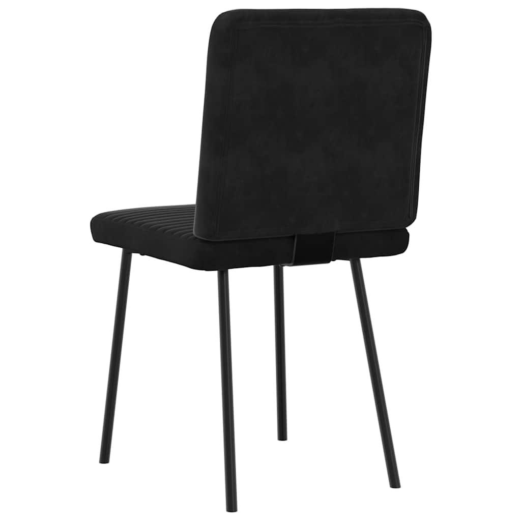 Dining Chairs 4 pcs Black Velvet