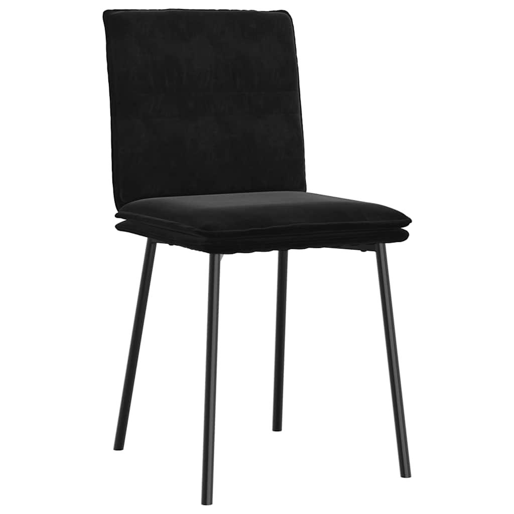 Dining Chairs 4 pcs Black Velvet