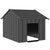 Dog House with Roof 83x130x85 cm Galvanised Steel