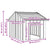 Dog House with Roof 83x130x85 cm Galvanised Steel