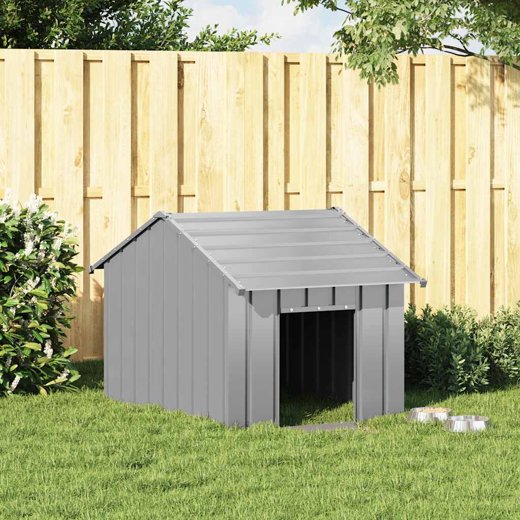 Dog House with Roof 83x130x85 cm Galvanised Steel