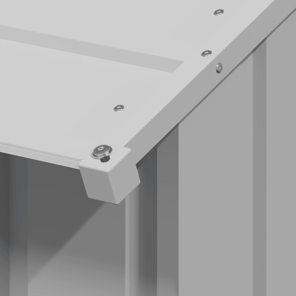 Dog House with Roof 131x101x102 cm Galvanised Steel