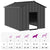 Dog House with Roof 113x153x101 cm Galvanised Steel