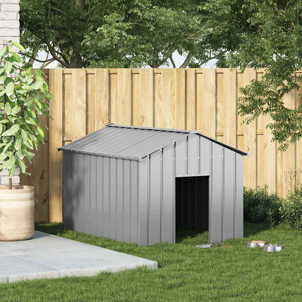 Dog House with Roof 113x153x101 cm Galvanised Steel