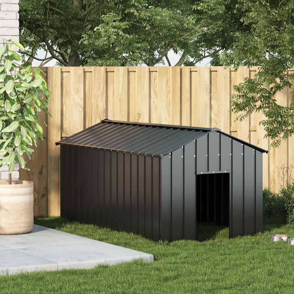Dog House with Roof 114x202x101 cm Galvanised Steel