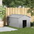 Dog House with Roof 114x202x101 cm Galvanised Steel