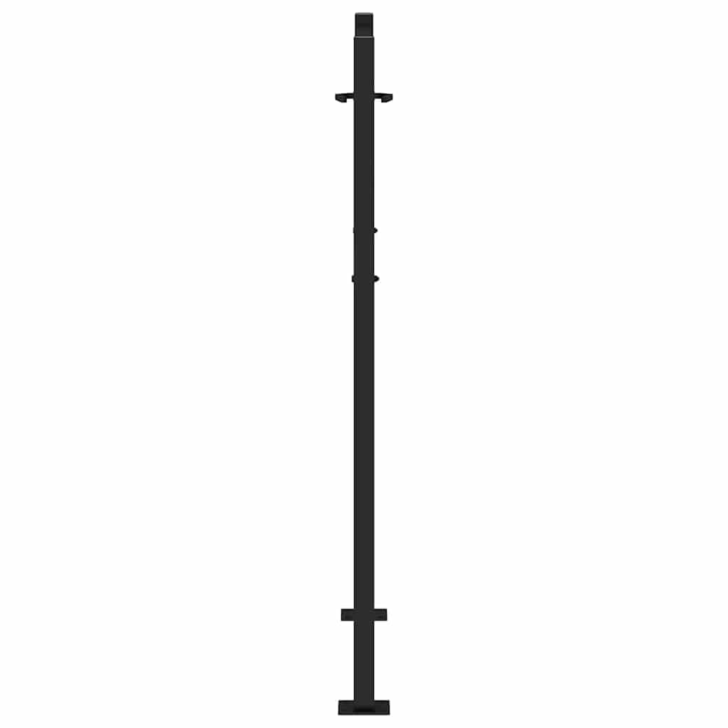 Garden Gate Black 100x125 cm Steel Cross Design