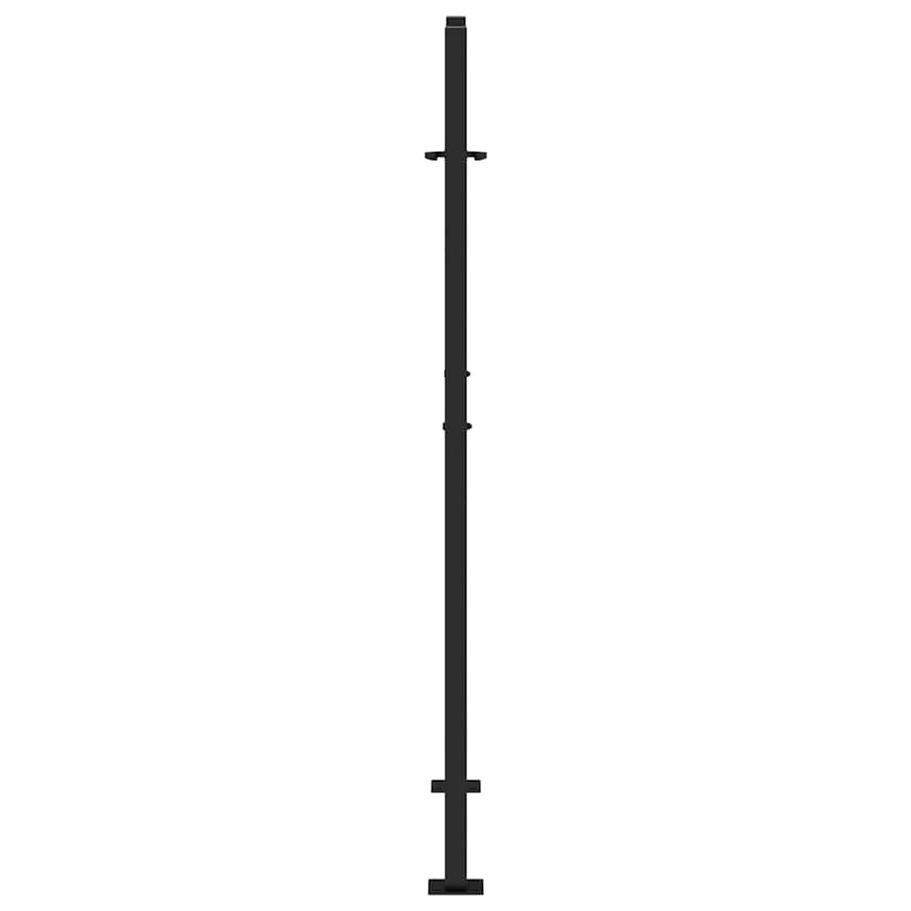 Garden Gate Black 100x150 cm Steel Cross Design