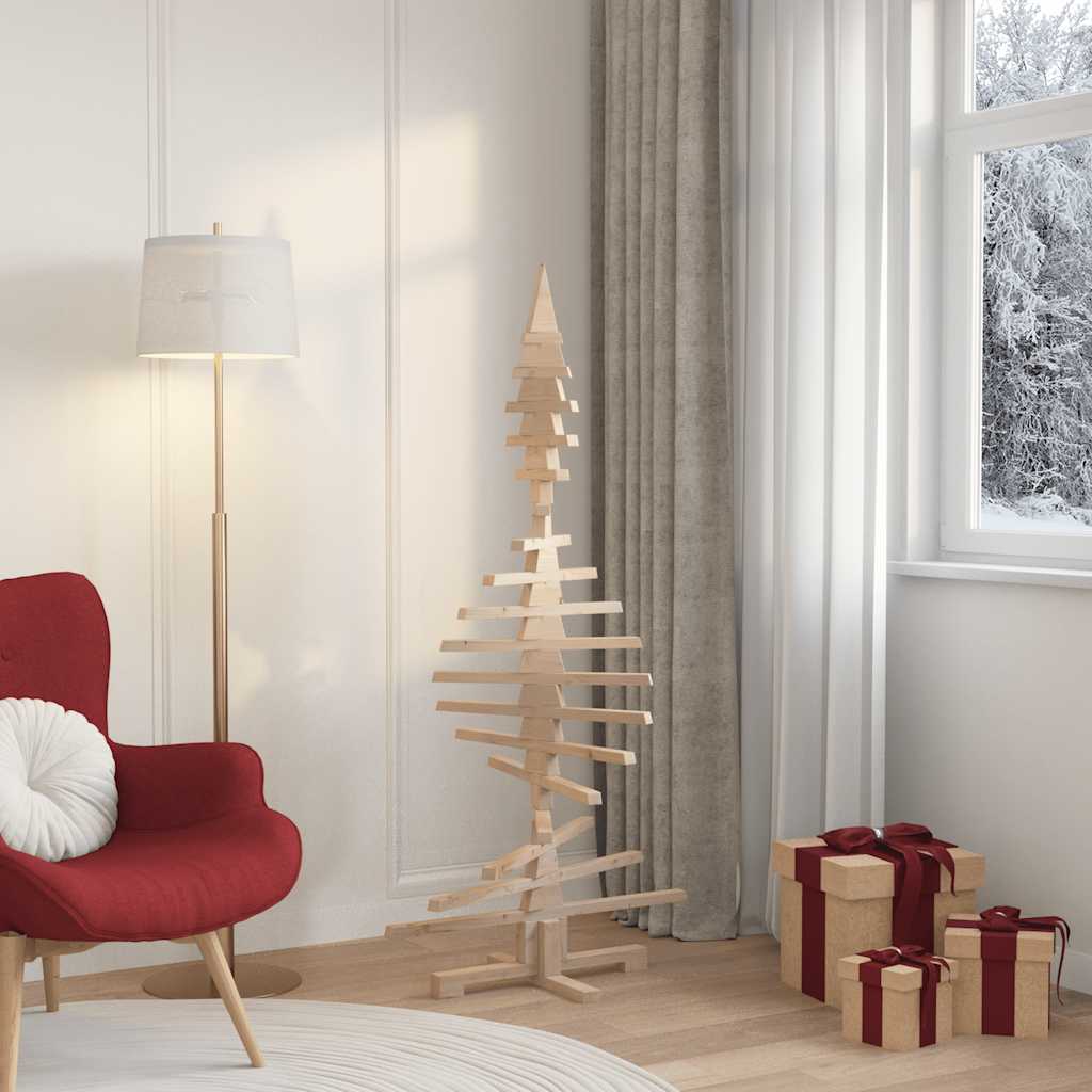 Wooden Christmas Tree for Decoration 150 cm Solid Wood Pine