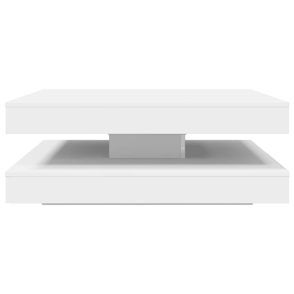Coffee Table 360-Degree Rotatable White 90x90x34,5 cm