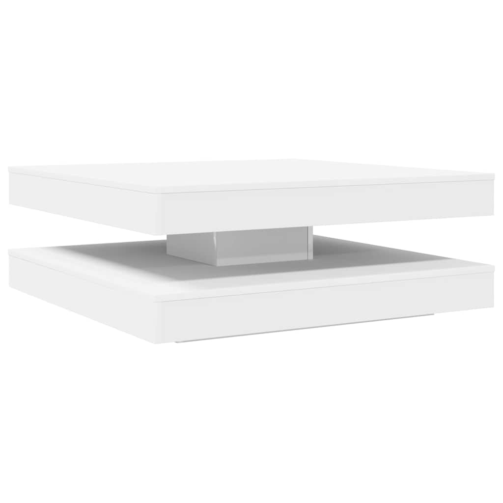 Coffee Table 360-Degree Rotatable White 90x90x34,5 cm