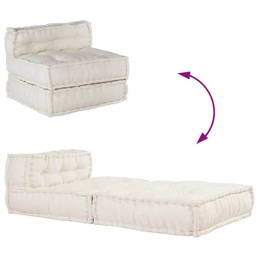 Modular Sofa Unit Cream 70x70x54 Fabric