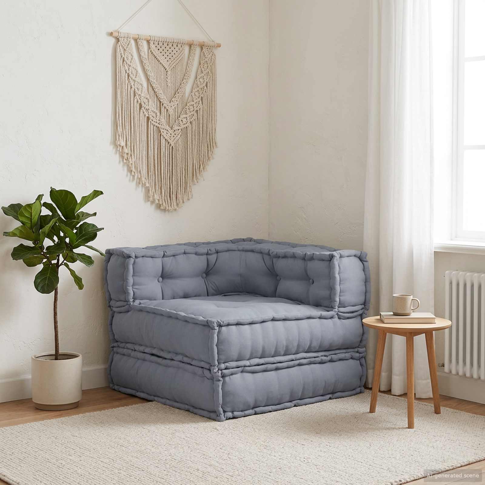 Modular Sofa Unit Grey 70 x 70 x 56 cm Fabric