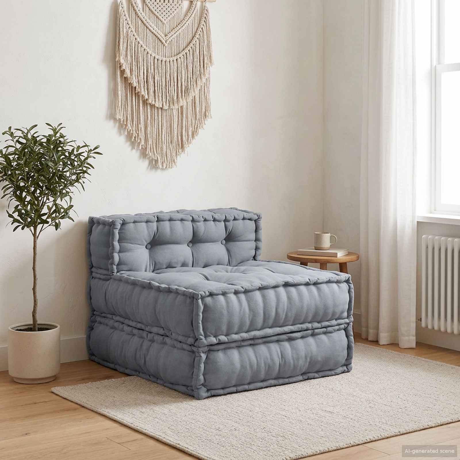 Modular Sofa Unit Grey 70 x 70 x 56 cm Fabric