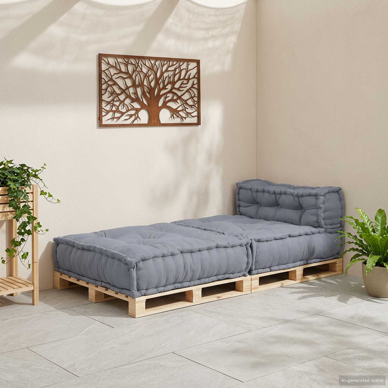 Modular Sofa Unit Grey 70 x 70 x 56 cm Fabric