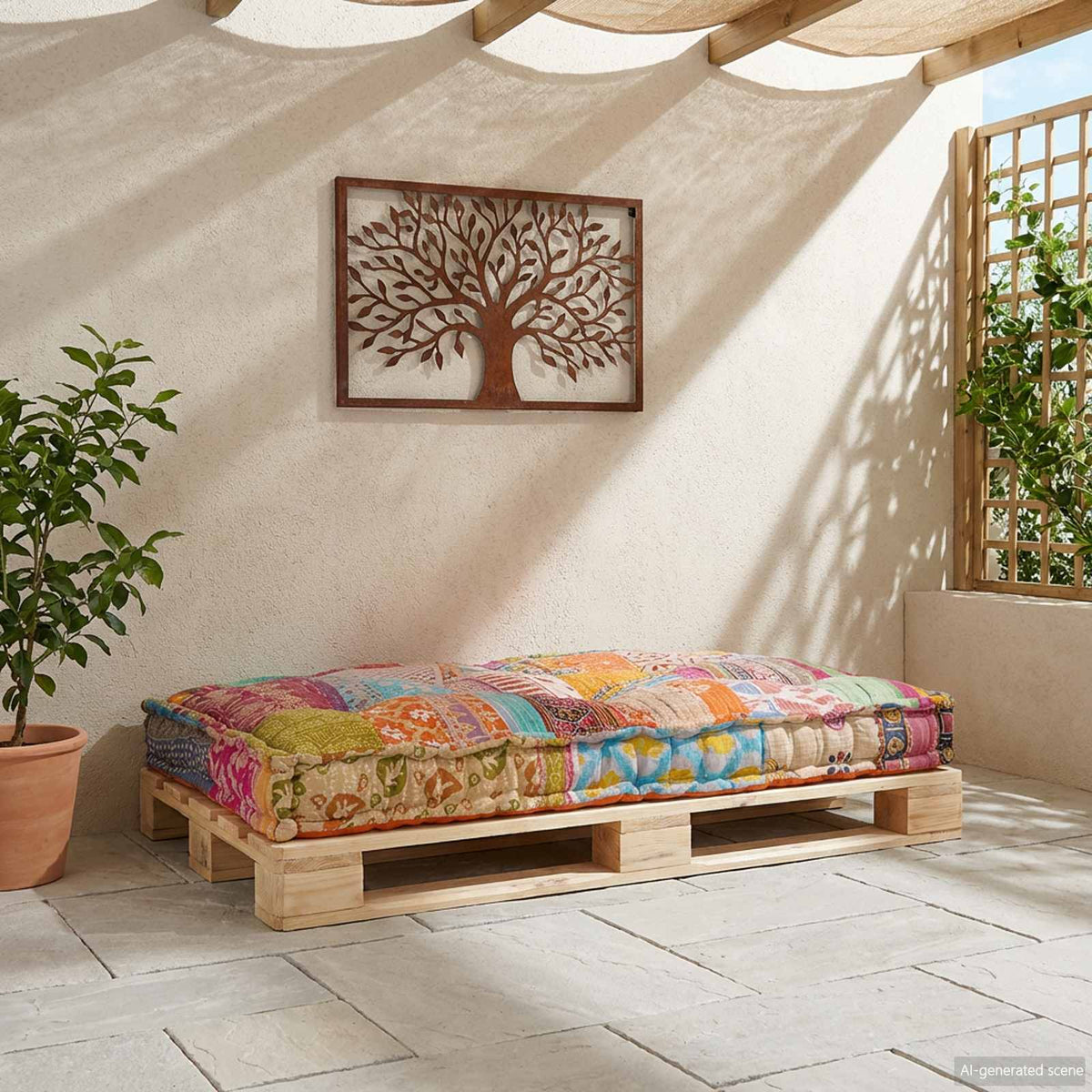 Pallet Sofa Cushion Multicolour 120 x 80 x 12 cm Fabric