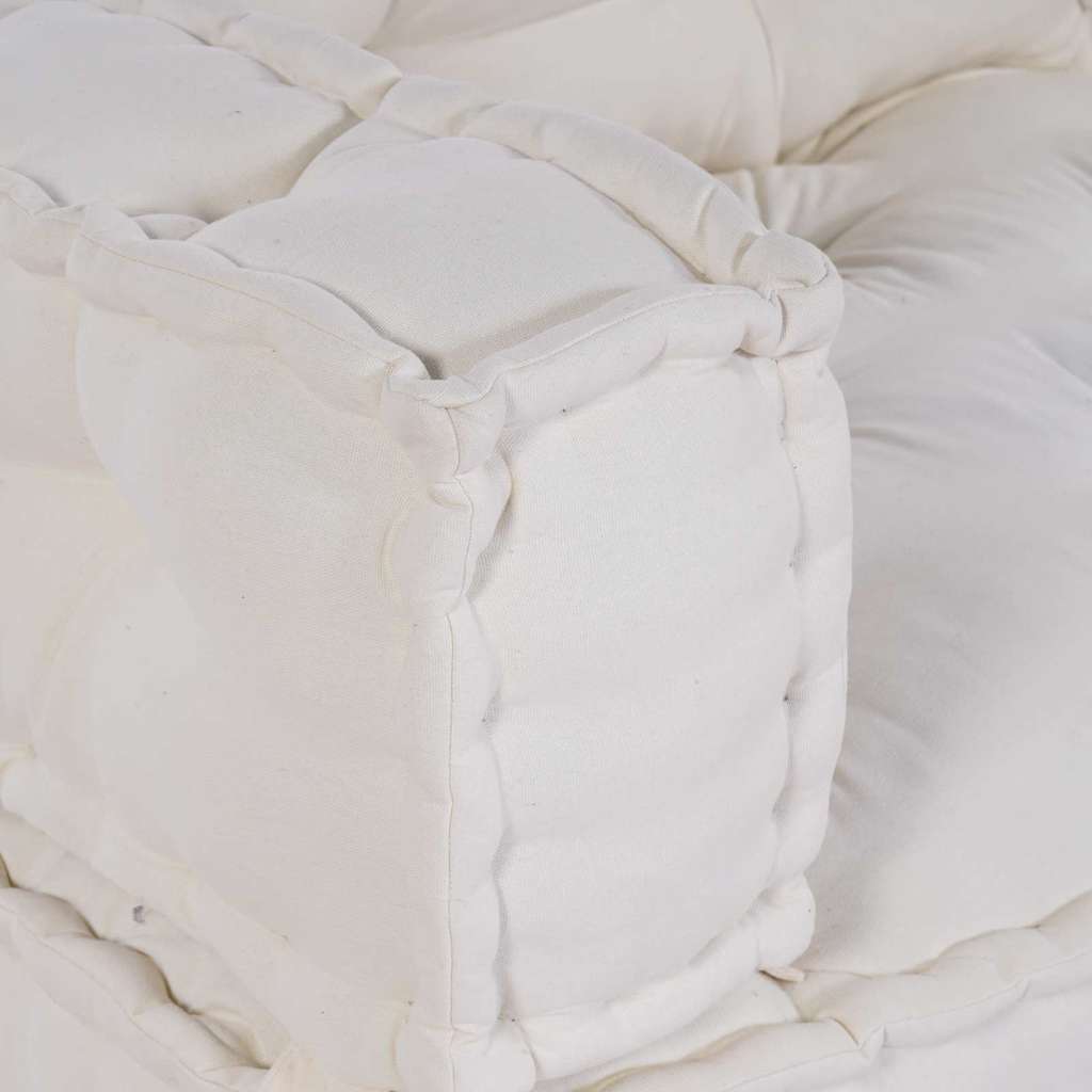Pallet Sofa Cushion 3 pcs Cream Fabric