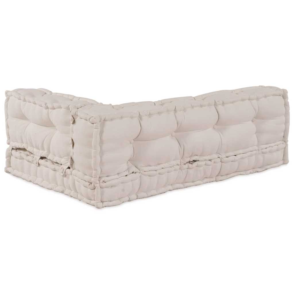 Pallet Sofa Cushion 3 pcs Cream Fabric