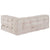 Pallet Sofa Cushion 3 pcs Cream Fabric