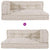 Pallet Sofa Cushion 3 pcs Cream Fabric
