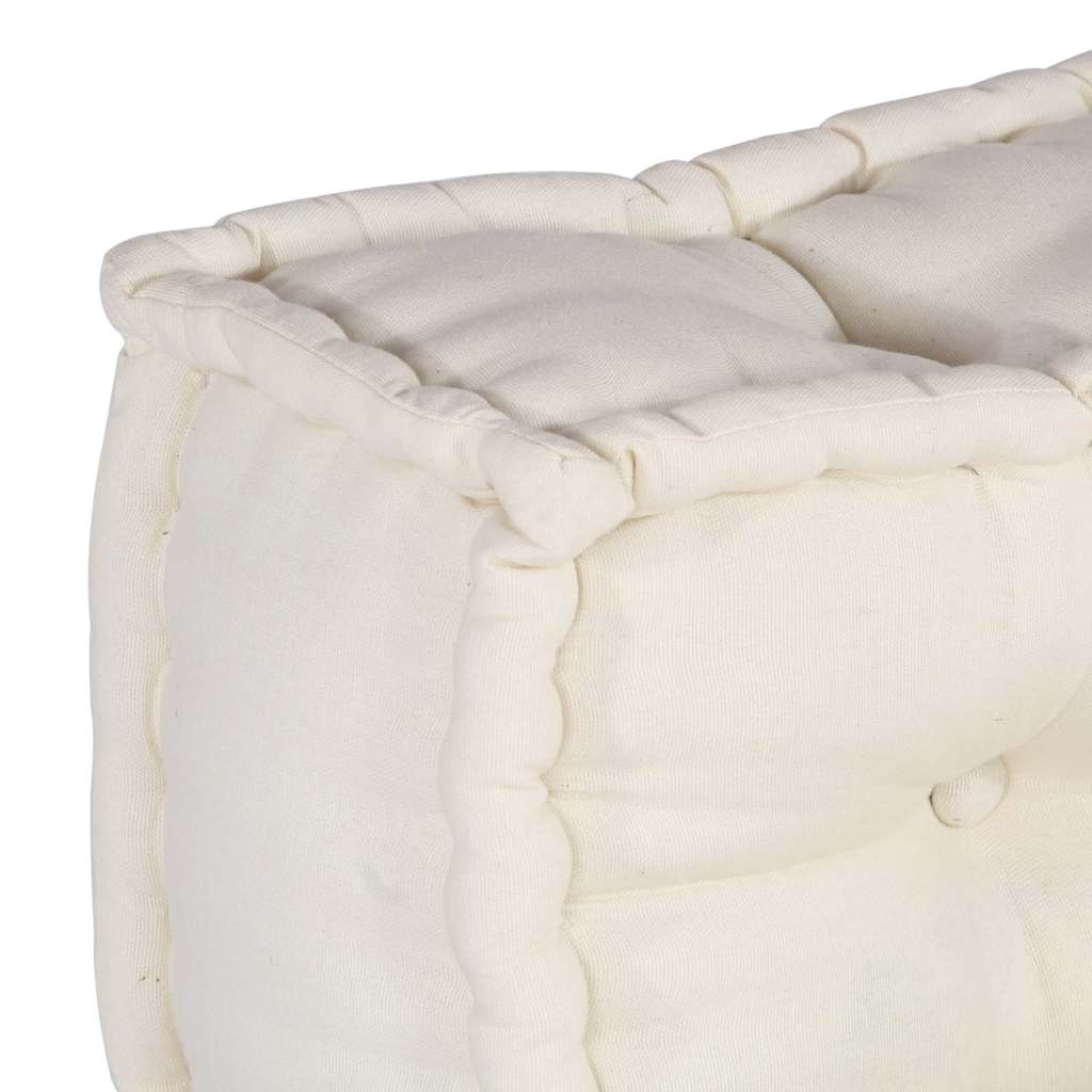 Sofa Cushion 2 pcs Cream Fabric