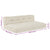 Pallet Sofa Cushion 2 pcs Cream Fabric