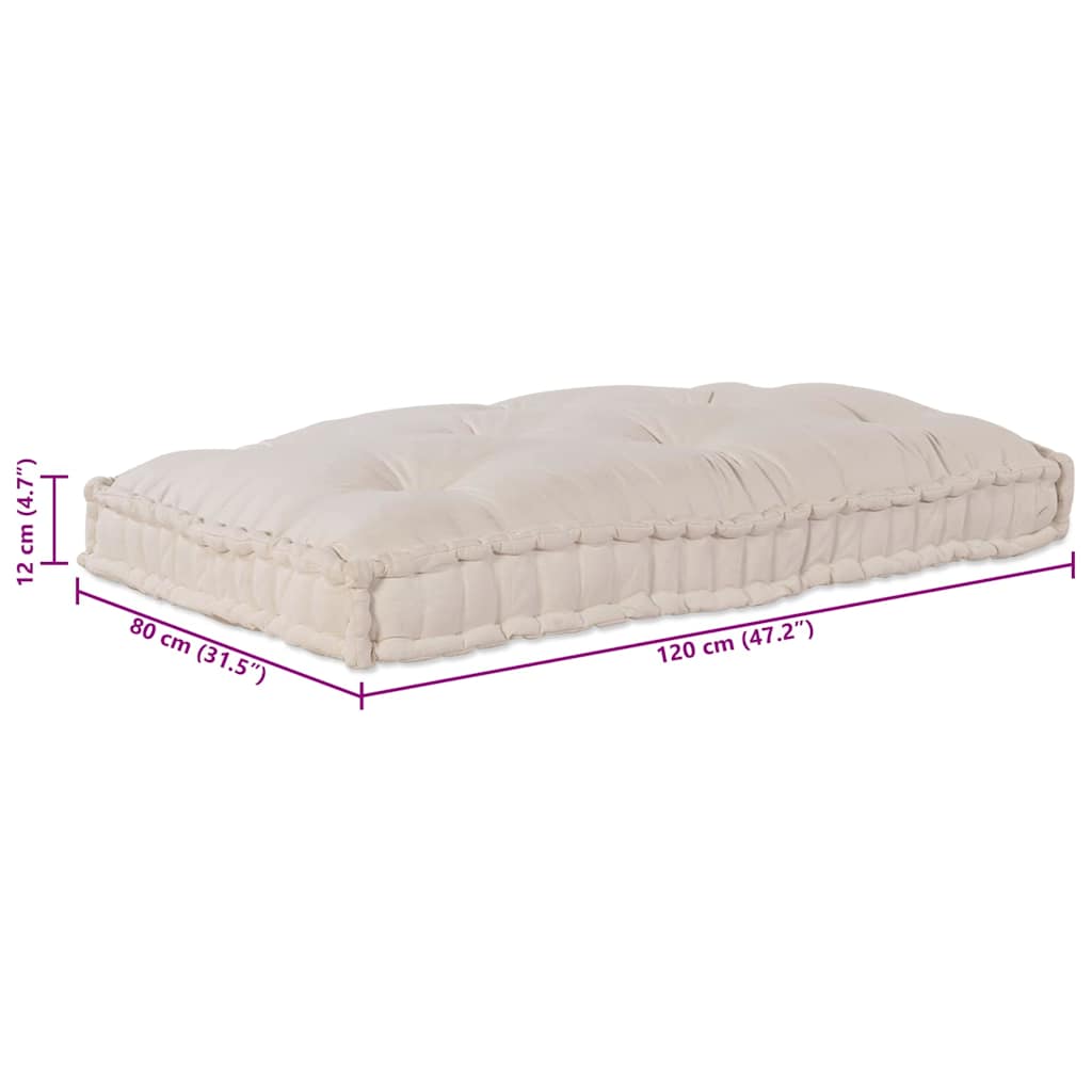 Pallet Sofa Cushion Cream Fabric