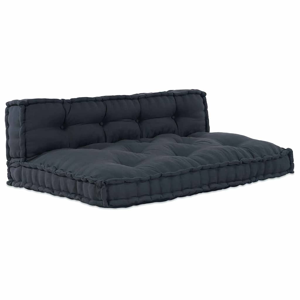 Pallet Sofa Cushion 2 pcs Anthracite 120 x 80 x 38 cm Fabric