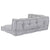 Pallet Sofa Cushion 3 pcs Grey Fabric