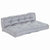 Pallet Sofa Cushion 2 pcs Grey Fabric