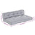 Pallet Sofa Cushion 2 pcs Grey Fabric