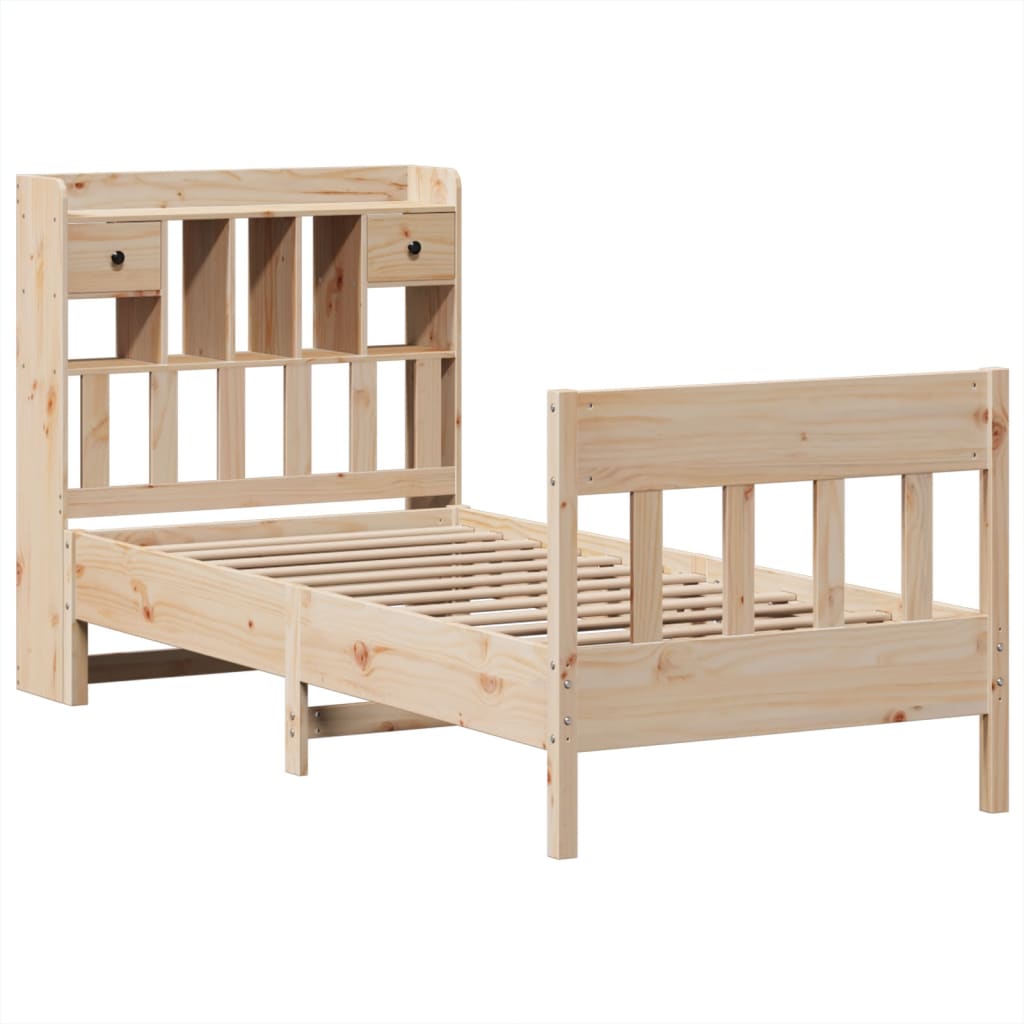 Bed Frame without Mattress 90x190 cm Solid Wood Pine