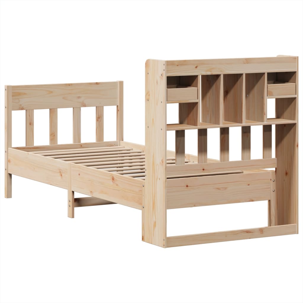 Bed Frame without Mattress 90x190 cm Solid Wood Pine