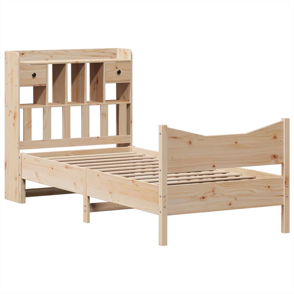 Bed Frame without Mattress 90x190 cm Solid Wood Pine