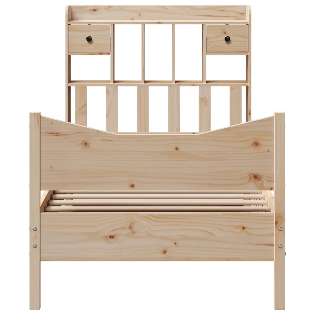 Bed Frame without Mattress 90x190 cm Solid Wood Pine